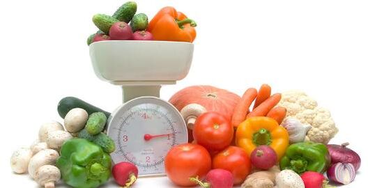 Weighing vegetables in diabetes