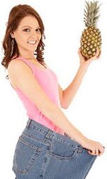 Learned girls with pineapple